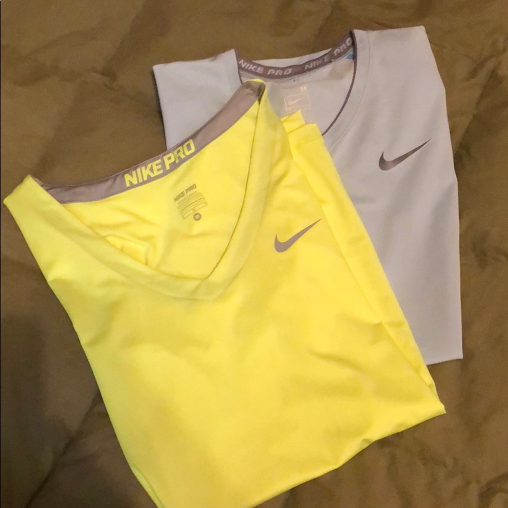 (2) Nike pro tops